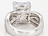 Pre-Owned White Cubic Zirconia Platineve Ring 12.91ctw