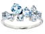 Pre-Owned Swiss Blue Topaz Rhodium Over 10k White Gold Ring 1.50ctw