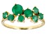 Pre-Owned Green Emerald 10k Yellow Gold Band Ring 1.18ctw