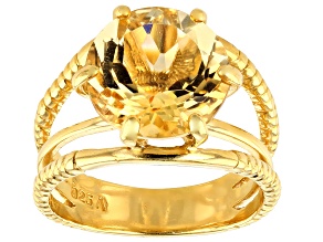 Pre-Owned Citrine 18K Yellow Gold Over Sterling Silver Ring 5.00ctw