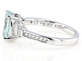 Pre-Owned Aquamarine Rhodium Over Sterling Silver Ring 1.92ctw