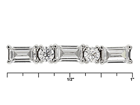 Pre-Owned White Cubic Zirconia Rhodium Over Sterling Silver Bracelet 13.73ctw