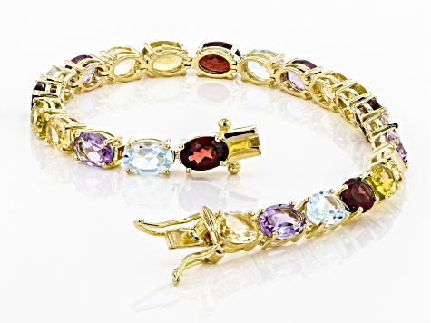 Sterling Silver/18kt deals Gemstone Bracelet