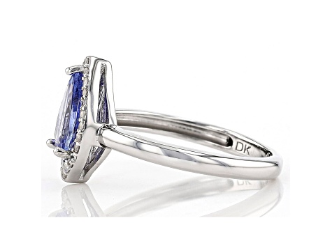 Pre-Owned Blue Tanzanite Rhodium Over Silver Ring 1.32ctw