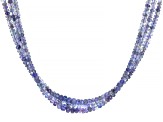 Pre-Owned Tanzanite Bead Sterling Silver Necklace 185.00ctw