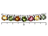 Pre-Owned Multi-Tourmaline Sterling Silver Bracelet. 1.80ctw