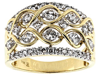 Picture of Pre-Owned Candlelight Diamonds™ 10k Yellow Gold Ring 1.00ctw