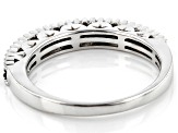Pre-Owned Champagne Diamond Rhodium Over Sterling Silver Band Ring 0.22ctw