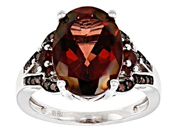 Picture of Pre-Owned Red labradorite rhodium over silver ring 4.67ctw