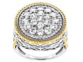 Pre-Owned White Cubic Zirconia Rhodium Over Sterling Silver Ring 3.25ctw (1.72ctw DEW)