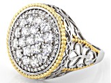 Pre-Owned White Cubic Zirconia Rhodium Over Sterling Silver Ring 3.25ctw (1.72ctw DEW)