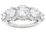 Pre-Owned Cubic Zirconia Rhodium Over Sterling Silver Ring 2.35ctw