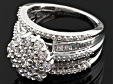 Pre-Owned Cubic Zirconia Rhodium Over Sterling Silver Ring 4.62ctw
