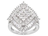 Pre-Owned Cubic Zirconia Silver Ring 4.32ctw