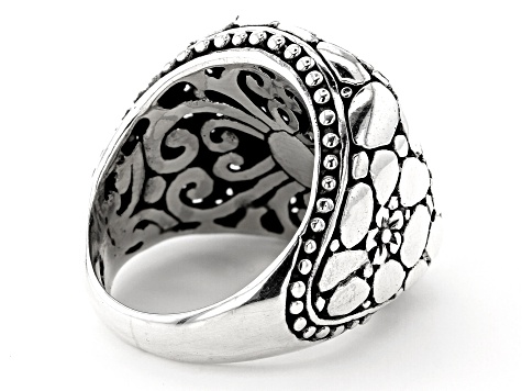 Pre-Owned Sterling Silver Floral Ring