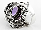 Pre-Owned Amethyst Sterling Silver Ring