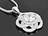 Pre-Owned White Cubic Zirconia Platineve Pendant With Chain 5.25ctw