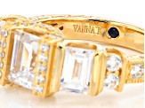 Pre-Owned Cubic Zirconia 18k Yellow Gold Over Silver Ring 5.20ctw