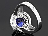 Pre-Owned Blue Mahaleo(R) Sapphire Rhodium Over Sterling Silver Ring 4.00ctw