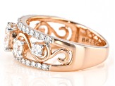 Pre-Owned Moissanite 14k Rose Gold Over Silver Ring 1.60ctw DEW.