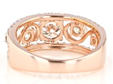 Pre-Owned Moissanite 14k Rose Gold Over Silver Ring 1.60ctw DEW.