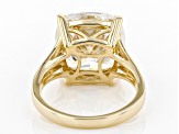 Pre-Owned Moissanite 14k Yellow Gold Ring 10.42ctw DEW.