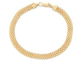 Pre-Owned 14k Yellow Gold Hollow Bismark Link Bracelet 7.5 inch