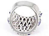 Pre-Owned Tanzanite Rhodium Over Sterling Silver Ring 5.75ctw