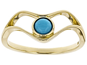 Picture of Pre-Owned Blue Sleeping Beauty Turquoise 10k Gold Ring