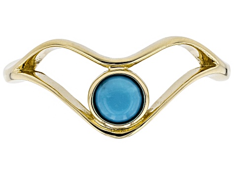 Pre-Owned Blue Sleeping Beauty Turquoise 10k Gold Ring