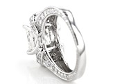 Pre-Owned Moissanite Platineve Ring 3.28ctw D.E.W