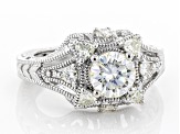 Pre-Owned Moissanite Platineve Ring 1.80ctw DEW.