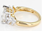 Pre-Owned Moissanite Platineve And 14k Yellow Gold Over Platineve Two Tone  Ring 3.10ct D.E.W