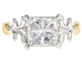 Pre-Owned Moissanite Platineve And 14k Yellow Gold Over Platineve Two Tone  Ring 3.10ct D.E.W