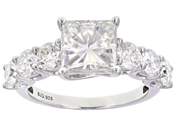 Picture of Pre-Owned Moissanite Platineve Ring 3.88ctw DEW.