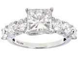 Pre-Owned Moissanite Platineve Ring 3.88ctw DEW.
