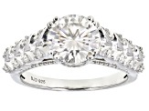 Pre-Owned Moissanite Platineve Ring 2.14ctw DEW.