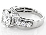 Pre-Owned Moissanite Platineve Ring 4.88ctw DEW.