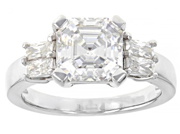 Picture of Pre-Owned Moissanite platineve ring 3.32ctw DEW.