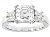 Pre-Owned Moissanite platineve ring 3.32ctw DEW.
