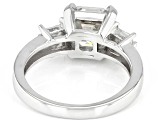 Pre-Owned Moissanite platineve ring 3.32ctw DEW.