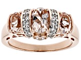 Pre-Owned Pink morganite 18k rose gold over silver ring 1.63ctw