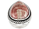 Pre-Owned Pink Rhodochrosite Sterling Silver Ring
