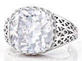 Pre-Owned White Cubic Zirconia Rhodium Over Sterling Silver Ring 10.35ctw (6.84ctw DEW)