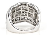 Pre-Owned White Cubic Zirconia Rhodium Over Sterling Silver Ring 3.23ctw