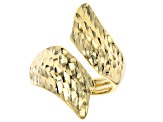 Pre-Owned Moda Al Massimo™ 18k Yellow Gold Over Bronze Textured Bypass Ring