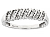 Pre-Owned White Diamond 10K White Gold Band Ring 0.20ctw
