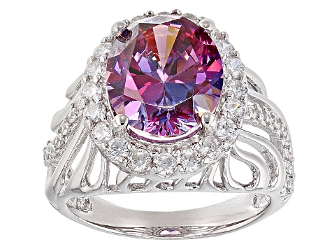 Pre-Owned Purple and White Cubic Zirconia Silver Ring 10.02ctw - PRD6512 - Vimarsana News