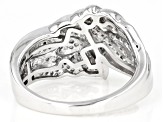 Pre-Owned White Diamond Rhodium Over Sterling Silver Ring .30ctw