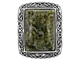 Pre-Owned  Green Connemara Marble Silver Ring